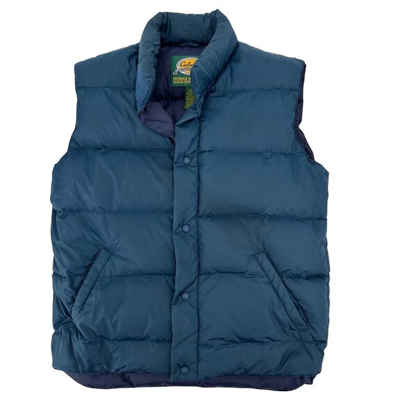 Cabelas Womens Premier Northern Goose Down Vest Blue Size M Reg - Picture 3 of 9